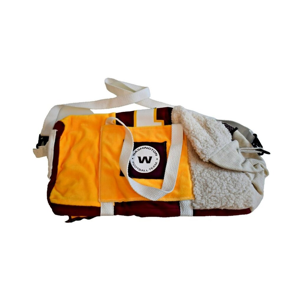Refried Washington Commanders Football Team Duffel Bag 16in Upcycled Patchwork